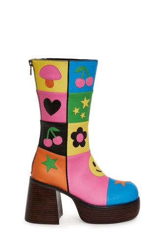 Happy In My Mind Platform Boots