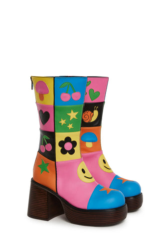 Happy In My Mind Platform Boots