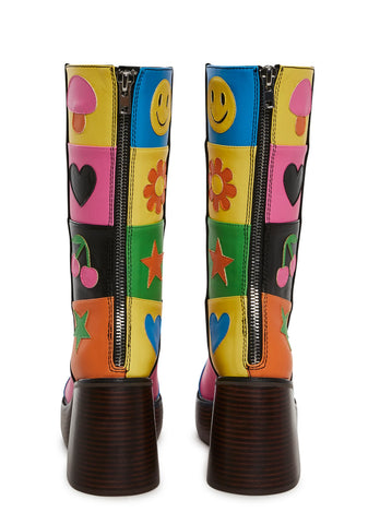 Happy In My Mind Platform Boots