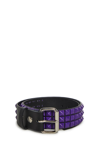 Purple Pyramid Studded Belt