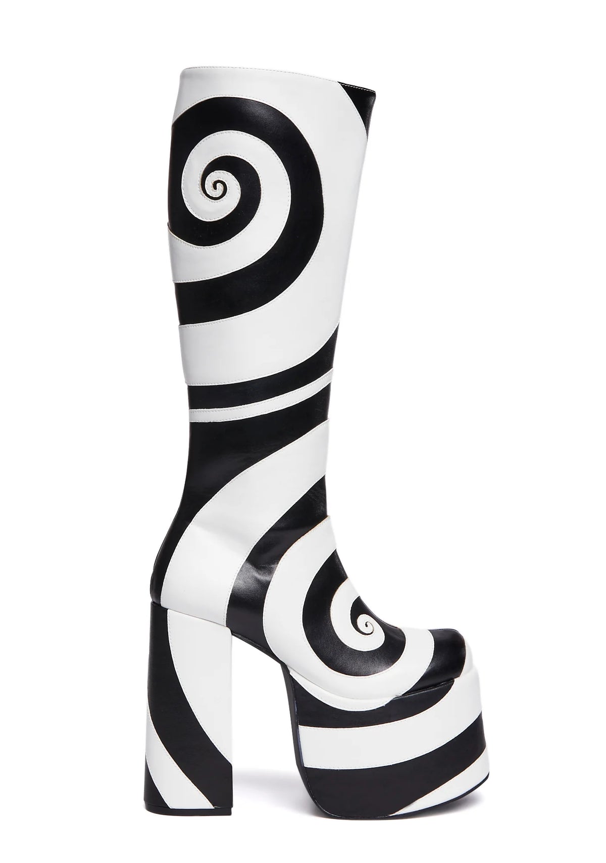 How Sweet It Is Platform Boots - Black/White