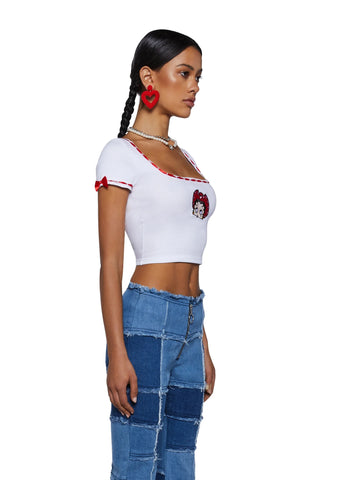 A Little Ditty Ribbon Trim Tee