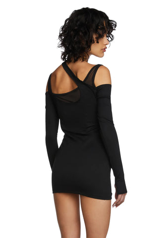 Drop A Name Long Sleeve Mini Dress