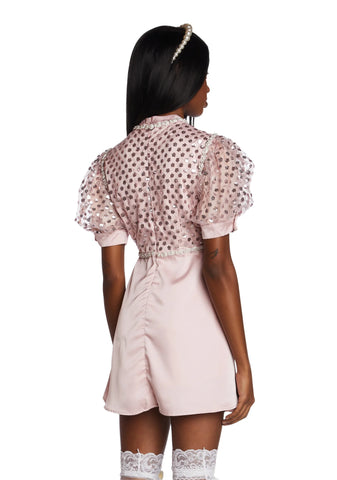 Twizzle Embellished Mini Dress