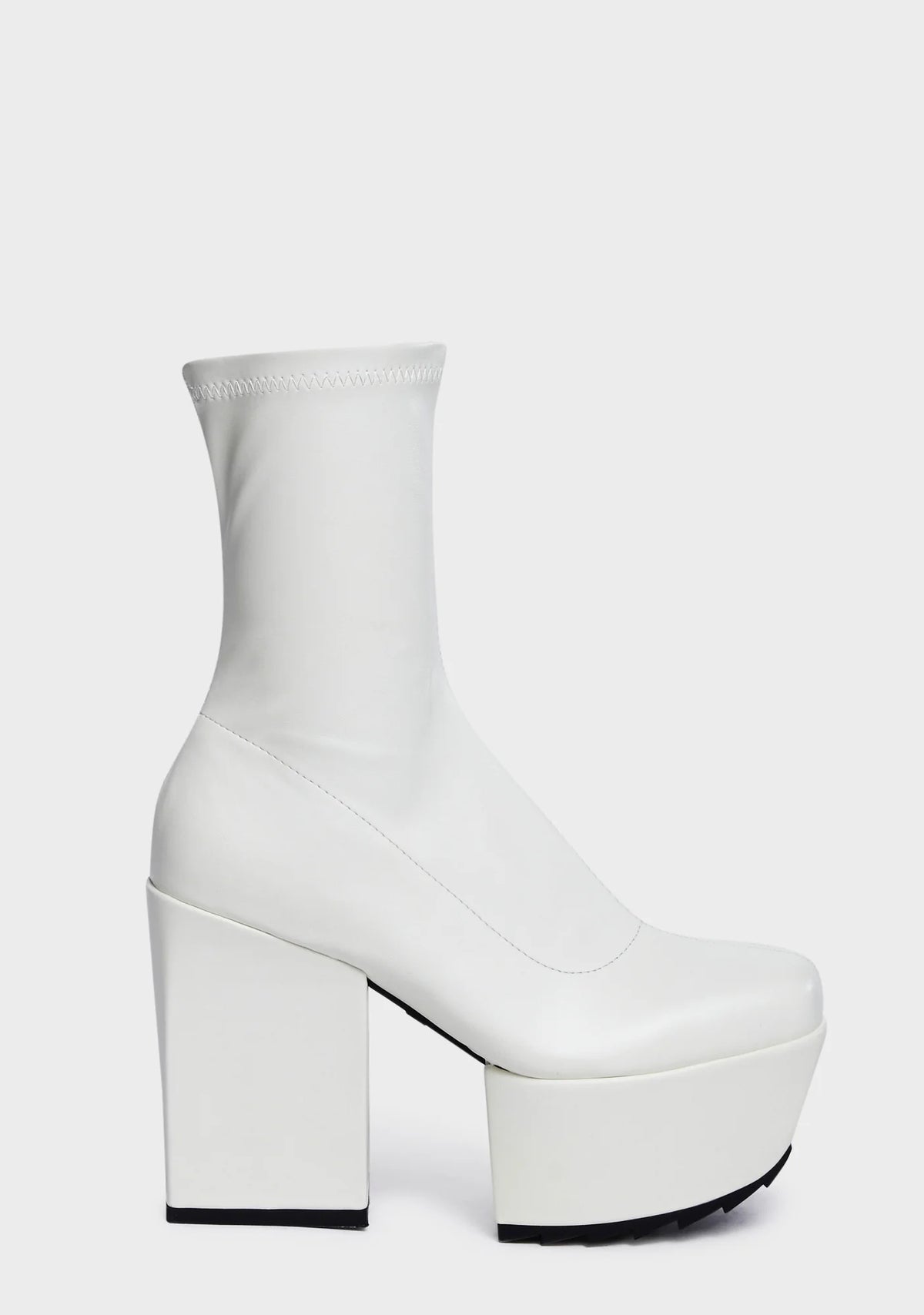 White Pretty Please Platform Boots