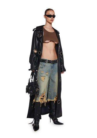 No Regulations Crop Tank - Brown