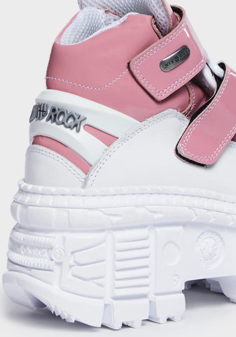 Pink Tank C4 Leather Ankle Boots