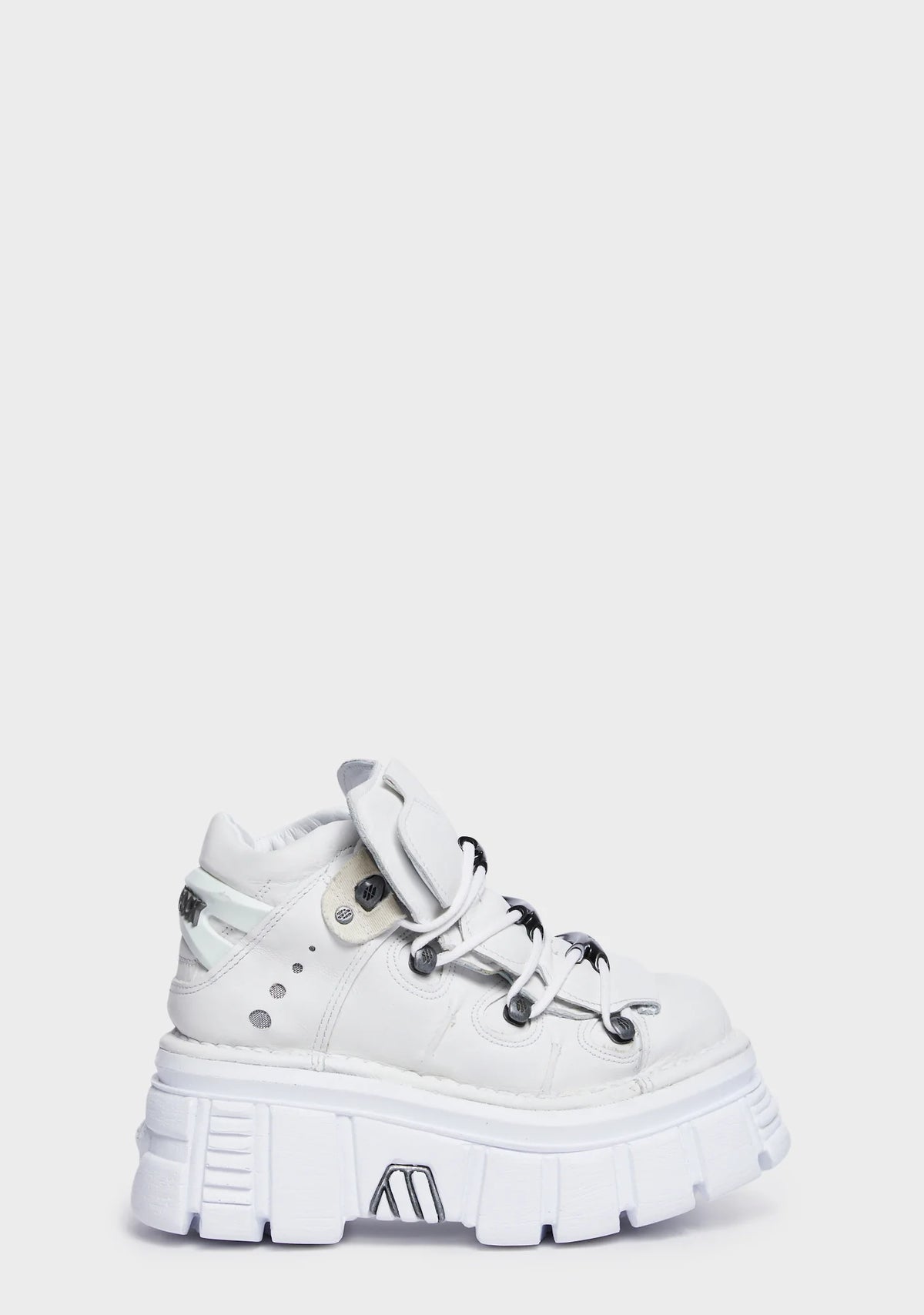 White Metallic S53 Leather Sneakers