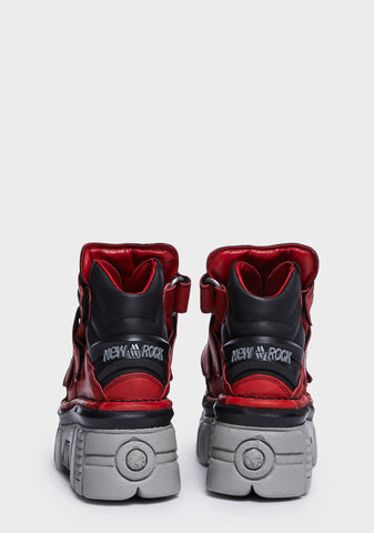 Red M-285-S39 Ankle Boots