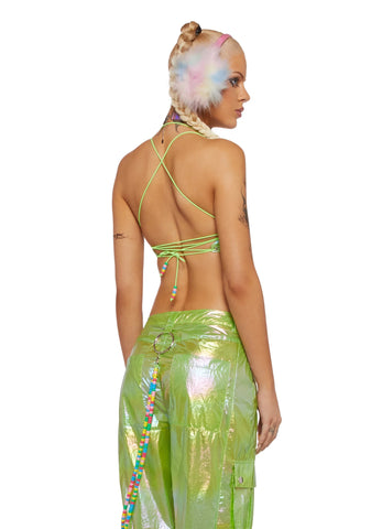 Ace Of Bass Lace-Up Bra Top