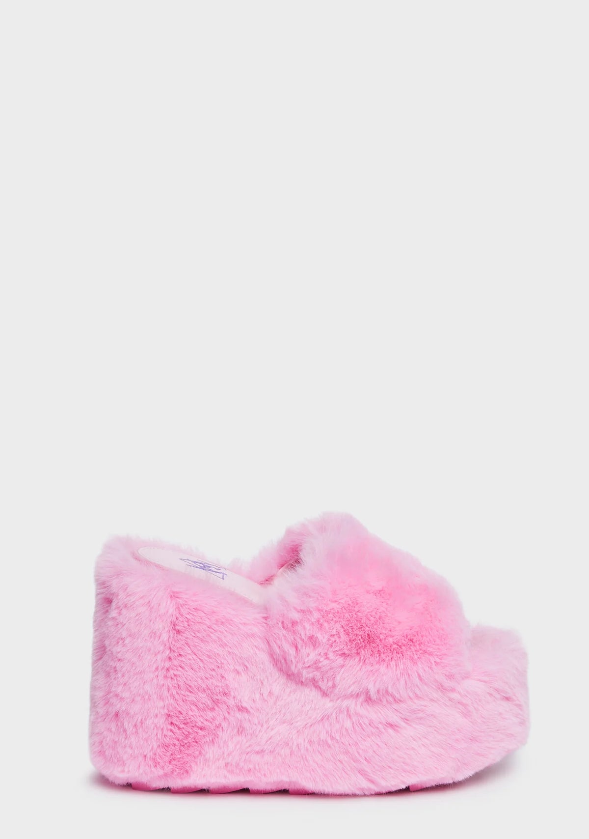 Pink Gravity Faux Fur Sandals