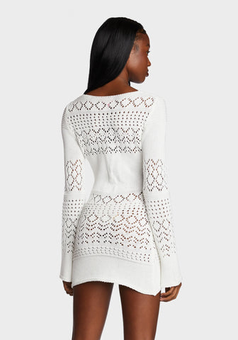 California Dreamin’ Crochet Mini Dress