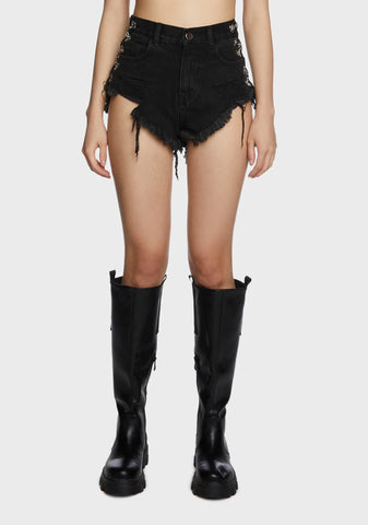 Wicked Break The Ice Denim Shorts