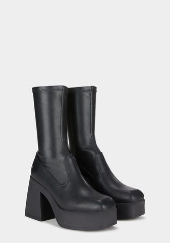 Baddest Black Sock Boots