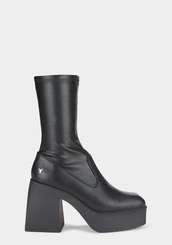 Baddest Black Sock Boots