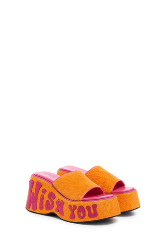 Jetset Jealousy Platform Sandals- Orange