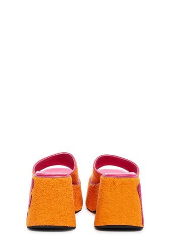 Jetset Jealousy Platform Sandals- Orange