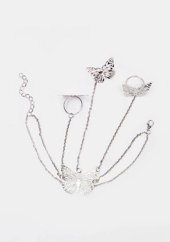 Butterfly Charmer Ringed Bracelet