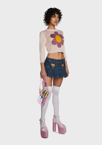 Stay Mellow Cropped Sweater