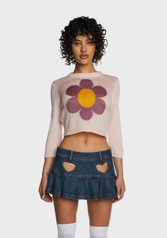 Stay Mellow Cropped Sweater
