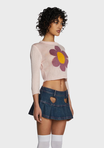 Stay Mellow Cropped Sweater