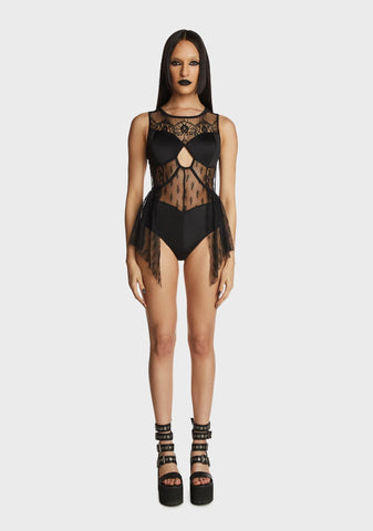 Netted One Piece Swimsuit