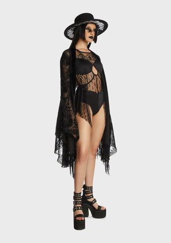 Netted One Piece Swimsuit