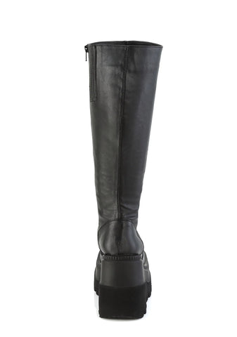 Shaker-100WC Platform Wide Calf Knee High Boots