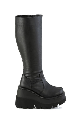 Shaker-100WC Platform Wide Calf Knee High Boots