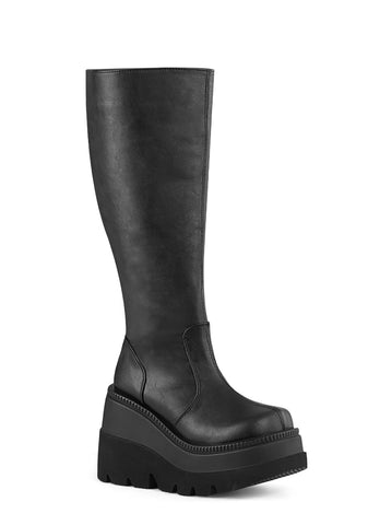 Shaker-100WC Platform Wide Calf Knee High Boots