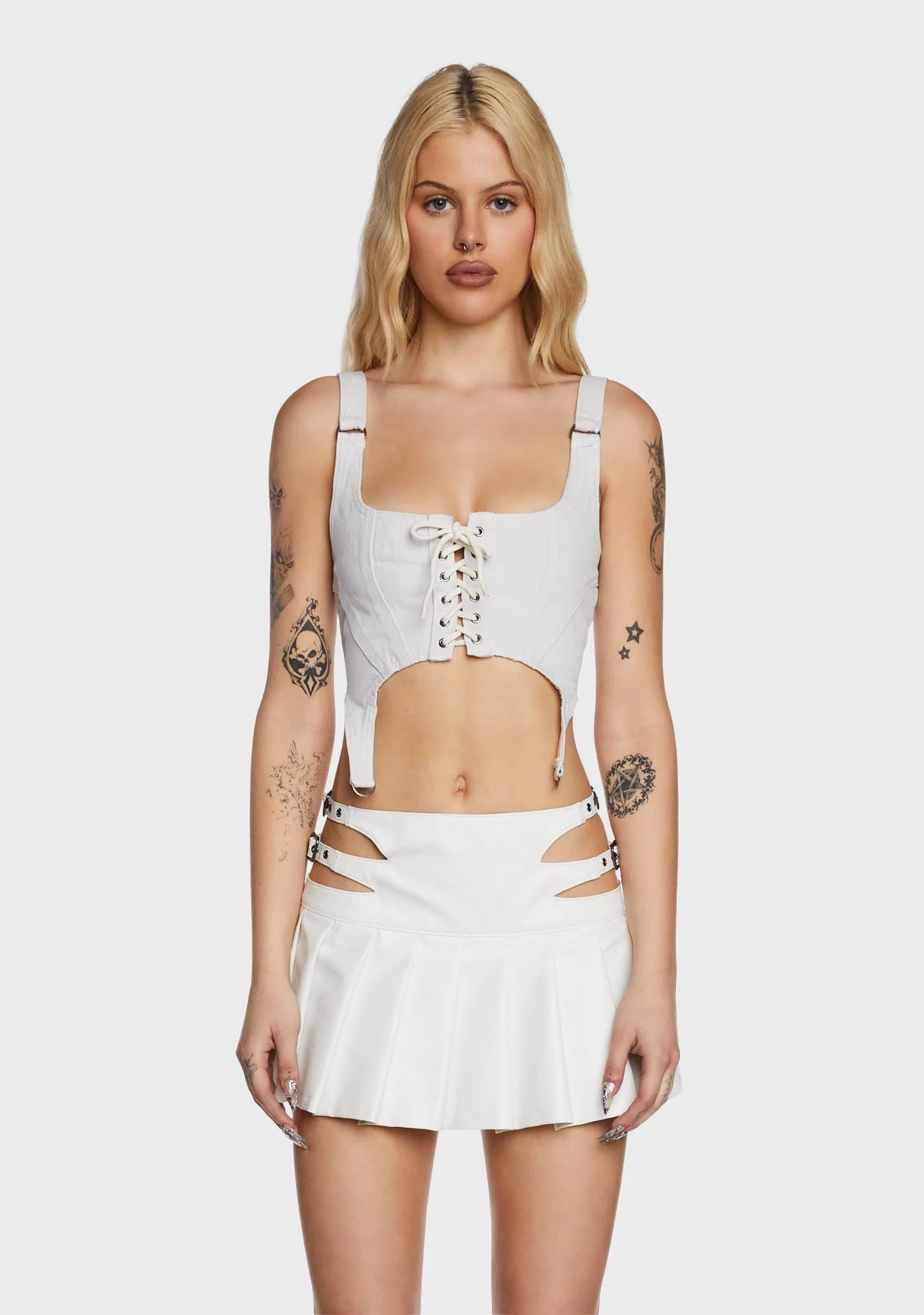 Distortion Lace-Up Corset Top
