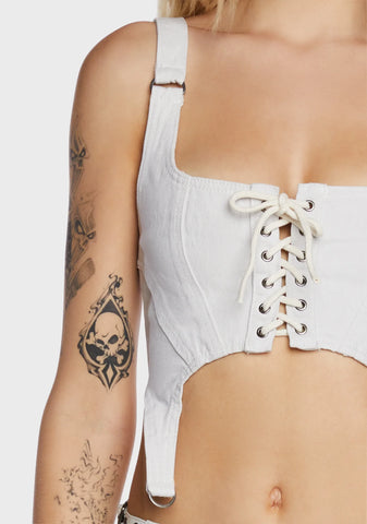 Distortion Lace-Up Corset Top