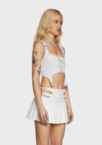 Distortion Lace-Up Corset Top