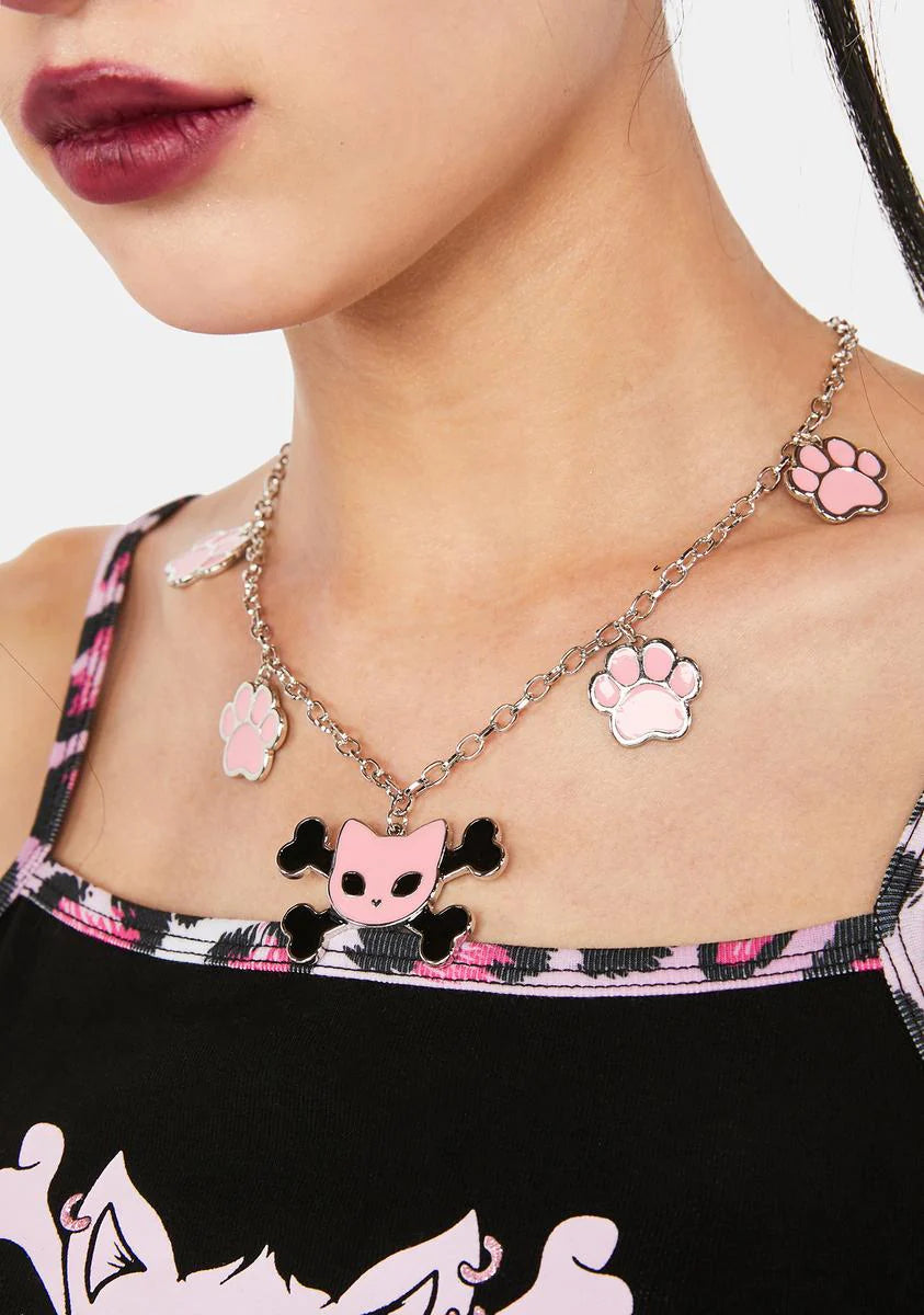 Paws Off Charm Necklace