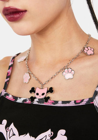 Paws Off Charm Necklace