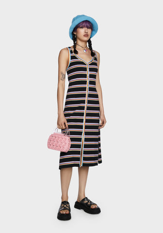 Dream I'm Living Striped Midi Dress