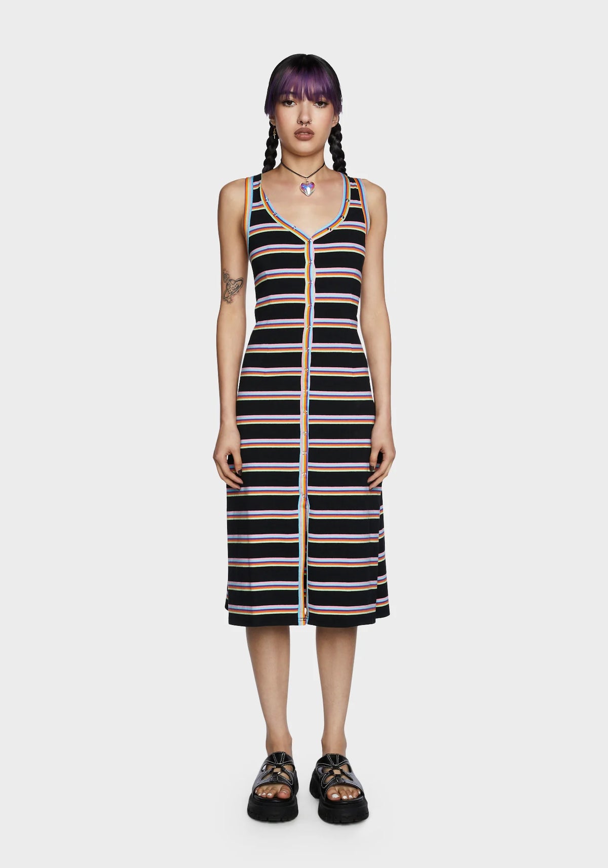 Dream I'm Living Striped Midi Dress