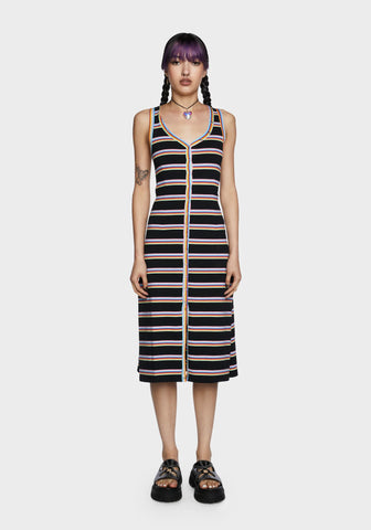 Dream I'm Living Striped Midi Dress
