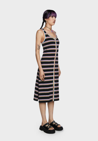 Dream I'm Living Striped Midi Dress