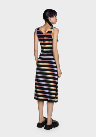 Dream I'm Living Striped Midi Dress