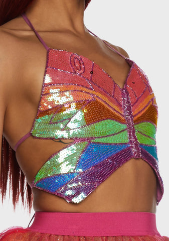 Rainbow Playa Dreamin' Butterfly Top