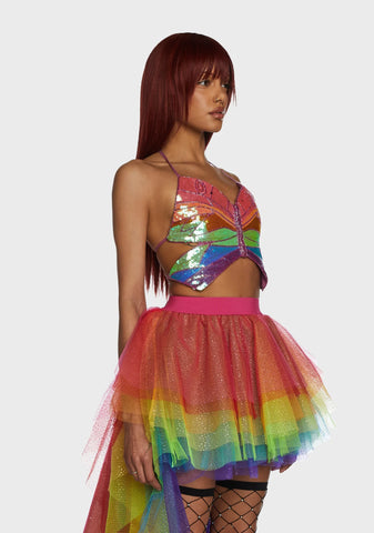 Rainbow Playa Dreamin' Butterfly Top