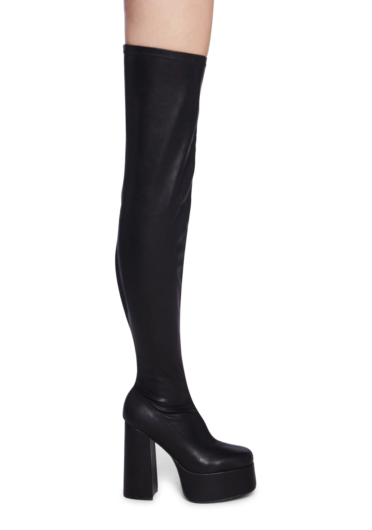 The Redemption Stretch Thigh High Boots