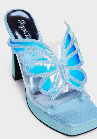 Sky Majestic Pixie Glitter Heels