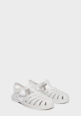 White Possession Jelly Sandals