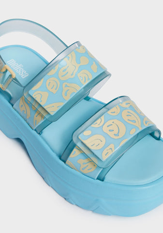 Blue Brave Platform Sandals