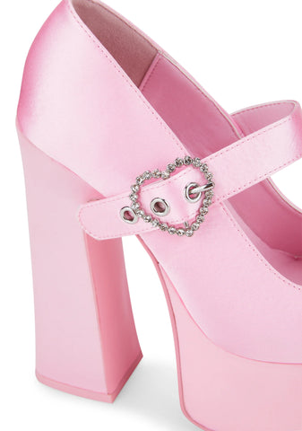 Stardust Mary Jane Heels- Pink