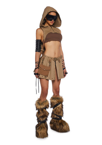 Greatest Escape Backpack Hoodie - Sand