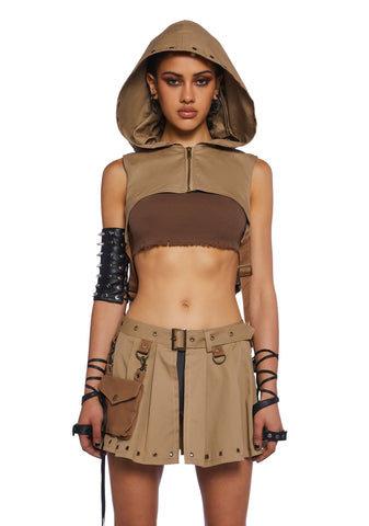 Greatest Escape Backpack Hoodie - Sand