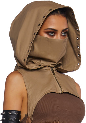 Greatest Escape Backpack Hoodie - Sand